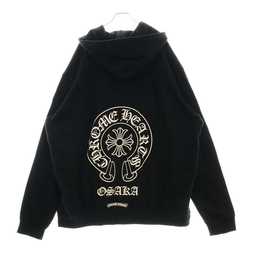 CHROME HEARTS(クロムハーツ) SWTSHRT HD ZIP 大阪限定バックホースシューダガージップパーカー ブラック
