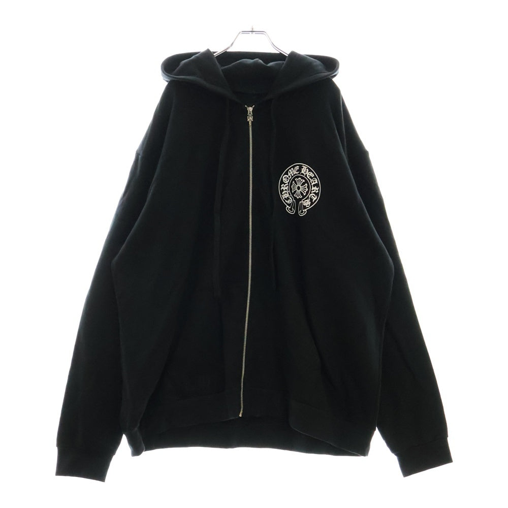 CHROME HEARTS(クロムハーツ) SWTSHRT HD ZIP 大阪限定バックホースシューダガージップパーカー ブラック