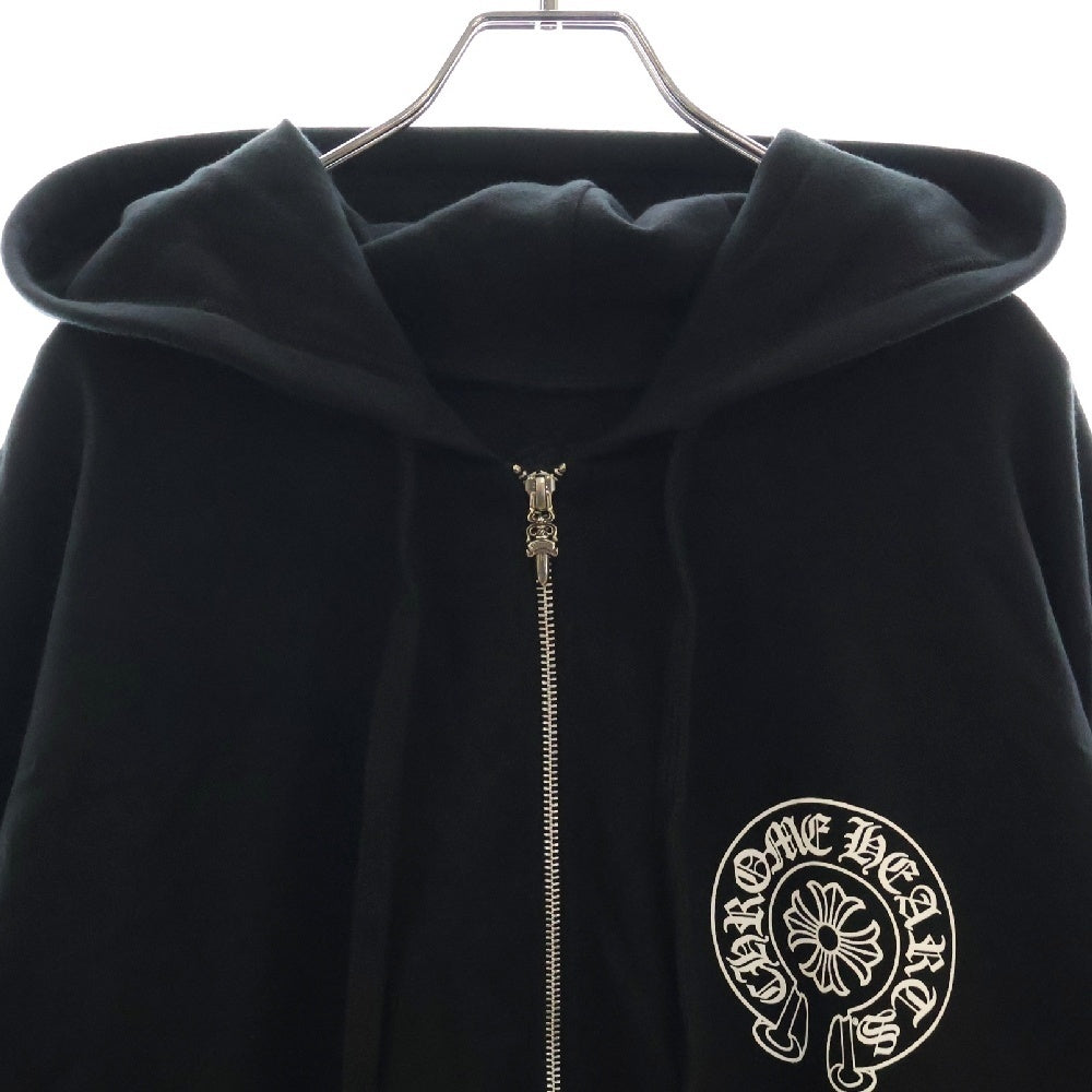 CHROME HEARTS(クロムハーツ) SWTSHRT HD ZIP 大阪限定バックホースシューダガージップパーカー ブラック