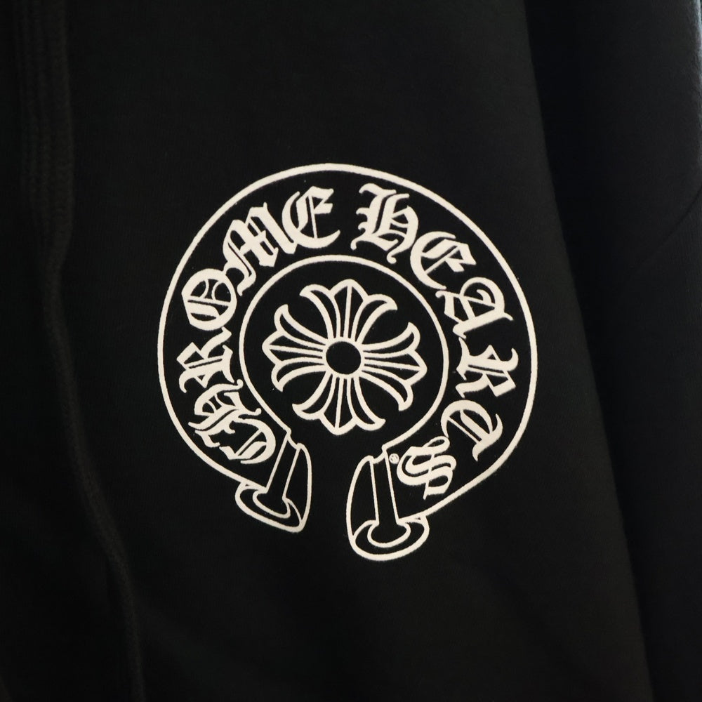 CHROME HEARTS(クロムハーツ) SWTSHRT HD ZIP 大阪限定バックホースシューダガージップパーカー ブラック