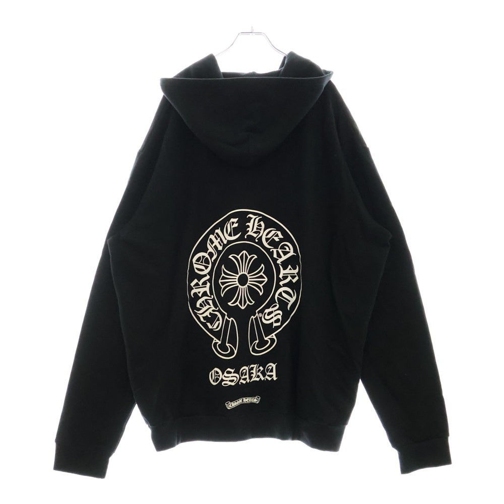 CHROME HEARTS(クロムハーツ) SWTSHRT HD ZIP 大阪限定バックホースシューダガージップパーカー ブラック