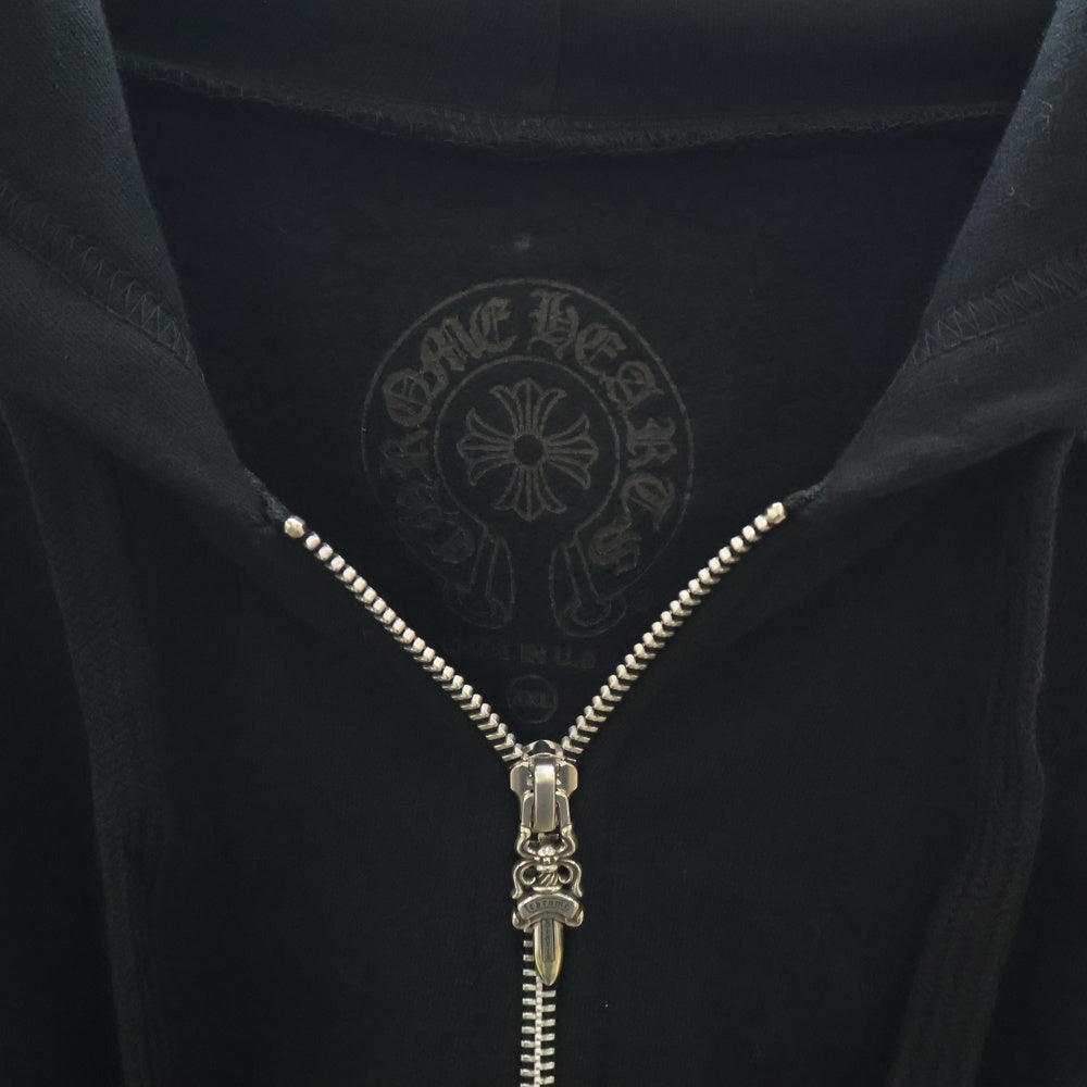 CHROME HEARTS(クロムハーツ) SWTSHRT HD ZIP 大阪限定バックホースシューダガージップパーカー ブラック