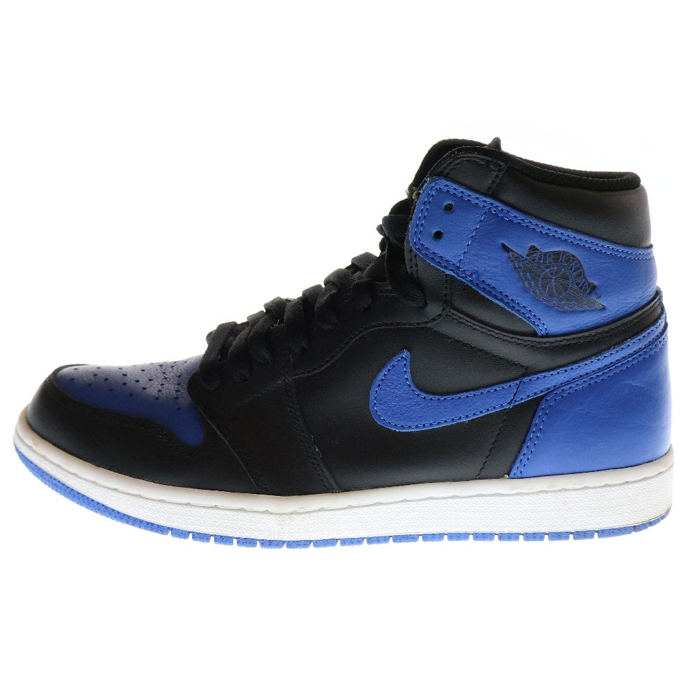 NIKE(ナイキ) AIR JORDAN 1 RETRO HIGH OG ROYAL 555088‐007 エアジョーダン1レトロ ロイヤル ハイカットスニーカー ブラック/ブルー US8.5/26.5cm