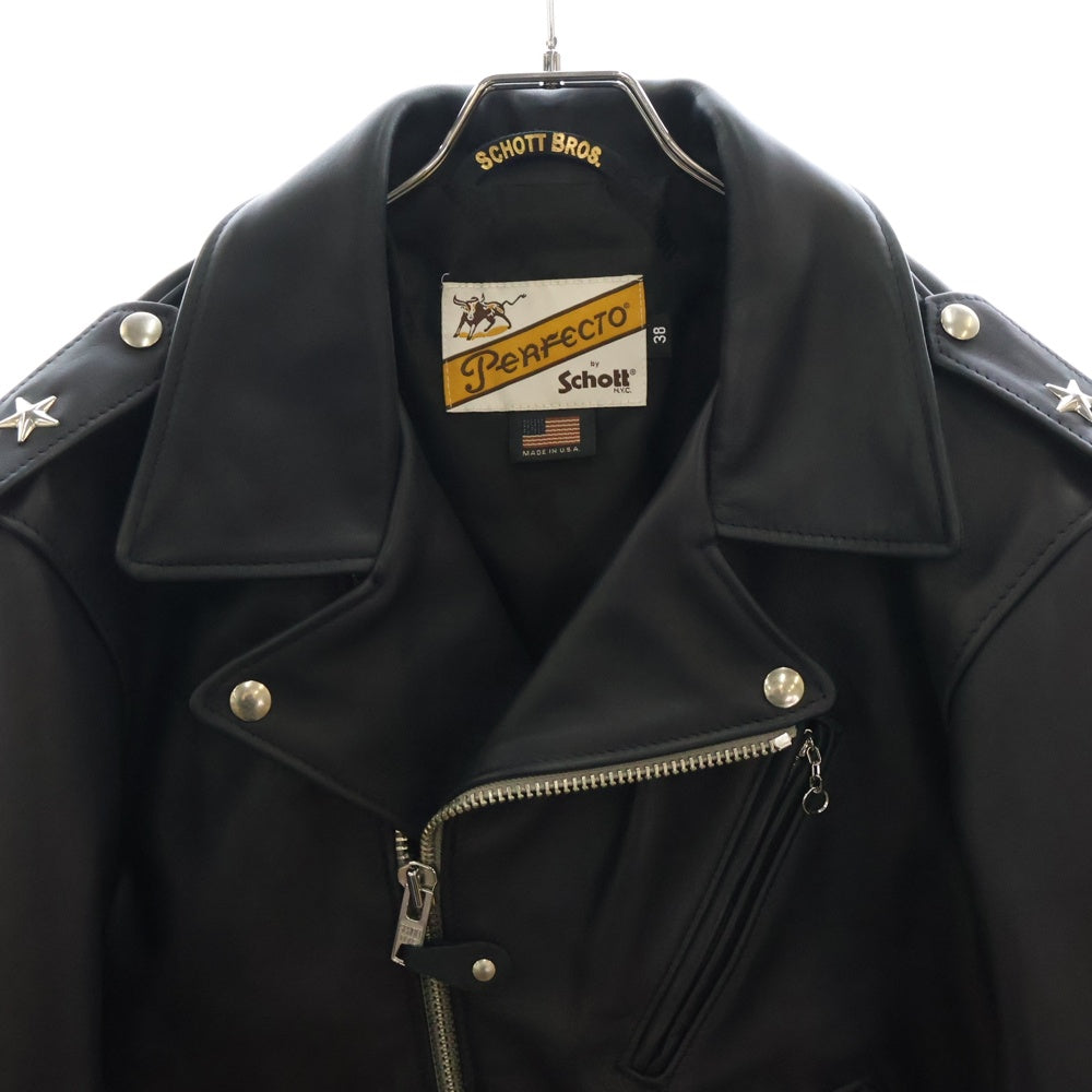 SCHOTT(ショット) ×NEIGHBORHOOD ×Kostas Seremetis ONESTAR RIDERS JACKET ネイバーフッド コスタスセレメティス ワンスターレザーライダースジャケット 782-3250086 ネイビー