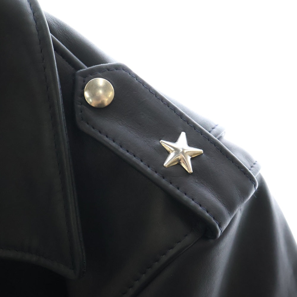SCHOTT(ショット) ×NEIGHBORHOOD ×Kostas Seremetis ONESTAR RIDERS JACKET ネイバーフッド コスタスセレメティス ワンスターレザーライダースジャケット 782-3250086 ネイビー