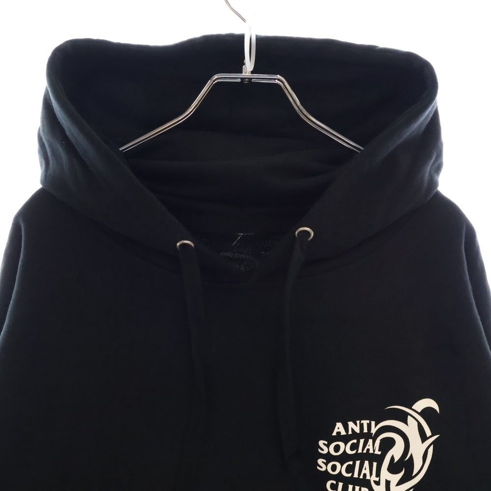 ANTI SOCIAL SOCIAL CLUB(アンチソーシャルソーシャルクラブ) 19AW Sunny Side Hoodie トライバル&ロゴプリントプルオーバーパーカー ブラック