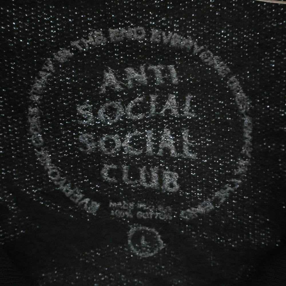 ANTI SOCIAL SOCIAL CLUB(アンチソーシャルソーシャルクラブ) 19AW Sunny Side Hoodie トライバル&ロゴプリントプルオーバーパーカー ブラック