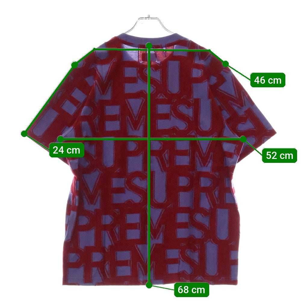 SUPREME(シュプリーム) 20SS Spellout S/S Top スペルアウトショートスリーブトップ 半袖Tシャツ クルーネックカットソー パープル