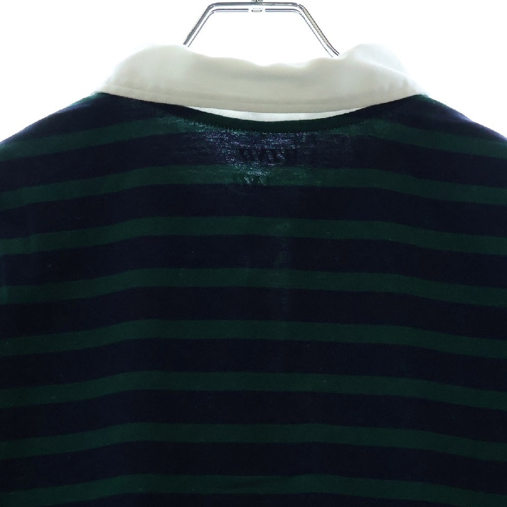 WIND AND SEA(ウィンダンシー) BORDER RUGBY SHIRT ボーダーラグビーシャツ 半袖ラガーポロシャツ グリーン 11TH-CS-14