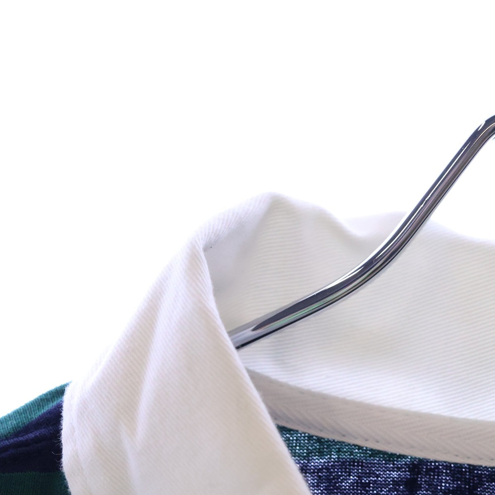 WIND AND SEA(ウィンダンシー) BORDER RUGBY SHIRT ボーダーラグビーシャツ 半袖ラガーポロシャツ グリーン 11TH-CS-14