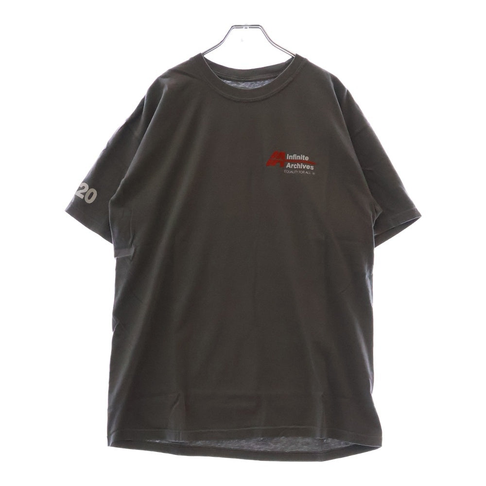 INFINITE ARCHIVES(インフィニティ アーカイブス) END RACISM TEE エンドレイシズム バックプリント半袖Tシャツ クルーネックカットソー グレー