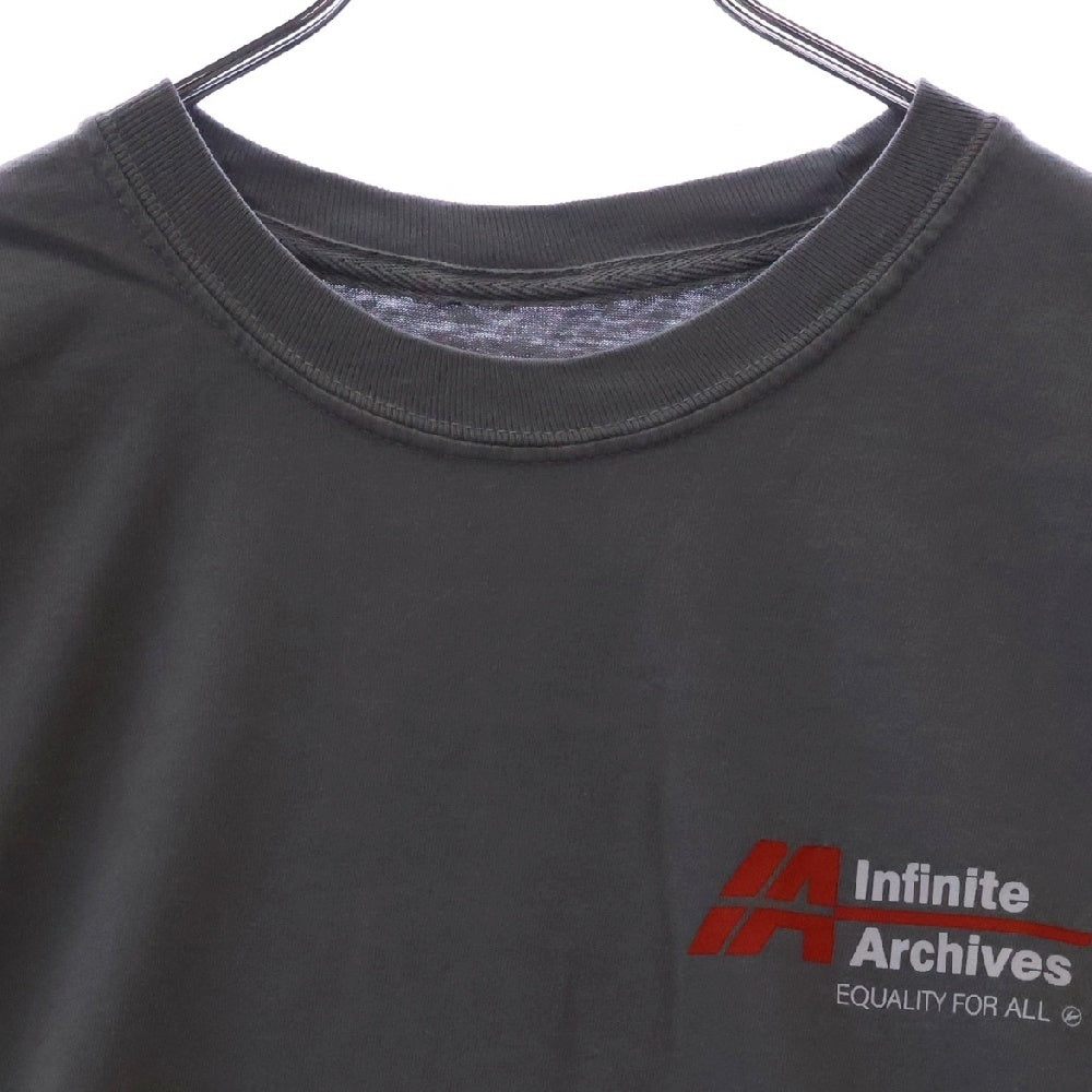 INFINITE ARCHIVES(インフィニティ アーカイブス) END RACISM TEE エンドレイシズム バックプリント半袖Tシャツ クルーネックカットソー グレー