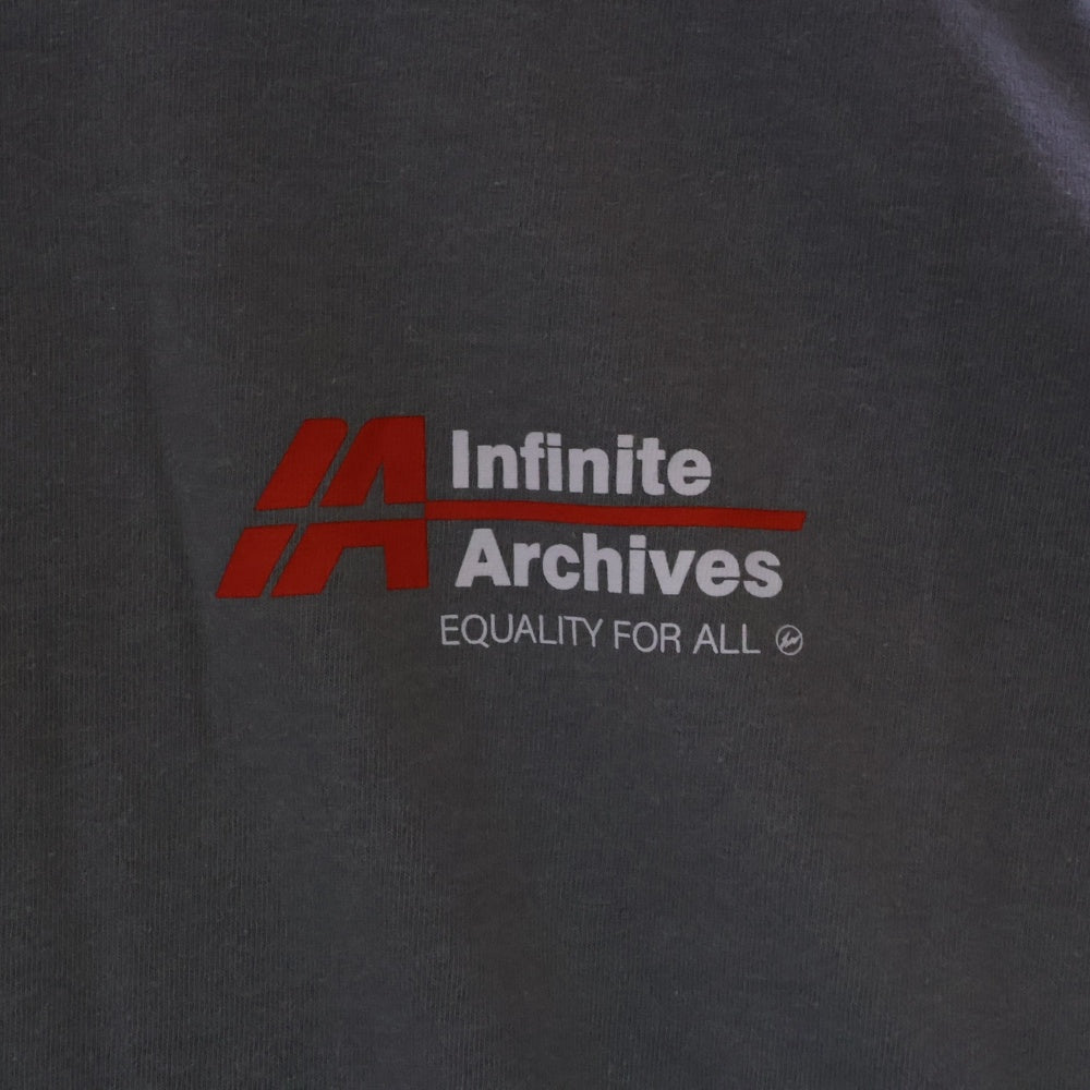 INFINITE ARCHIVES(インフィニティ アーカイブス) END RACISM TEE エンドレイシズム バックプリント半袖Tシャツ クルーネックカットソー グレー