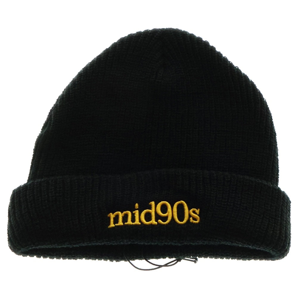WIND AND SEA(ウィンダンシー) 20AW ×mid90s BEANIE ミッドナインティーズ 第二弾 ロゴ刺繍ニットキャップ ビーニー ブラック