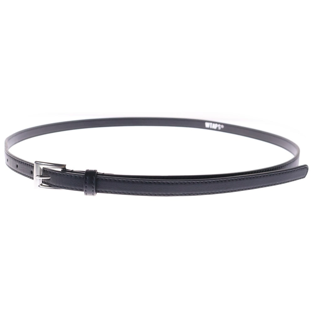 WTAPS(ダブルタップス) T15 / BELT / SYNTHETIC シンセティックレザー ナローベルト ブラック
