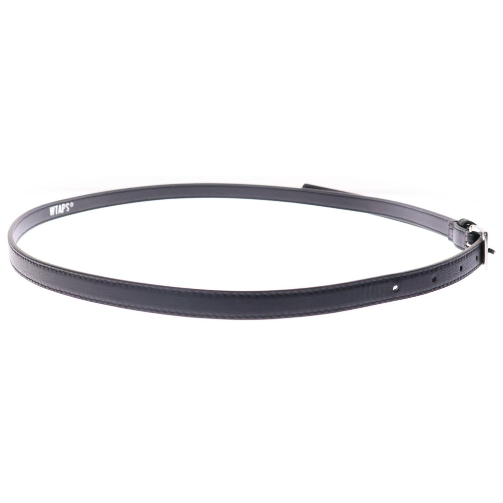 WTAPS(ダブルタップス) T15 / BELT / SYNTHETIC シンセティックレザー ナローベルト ブラック