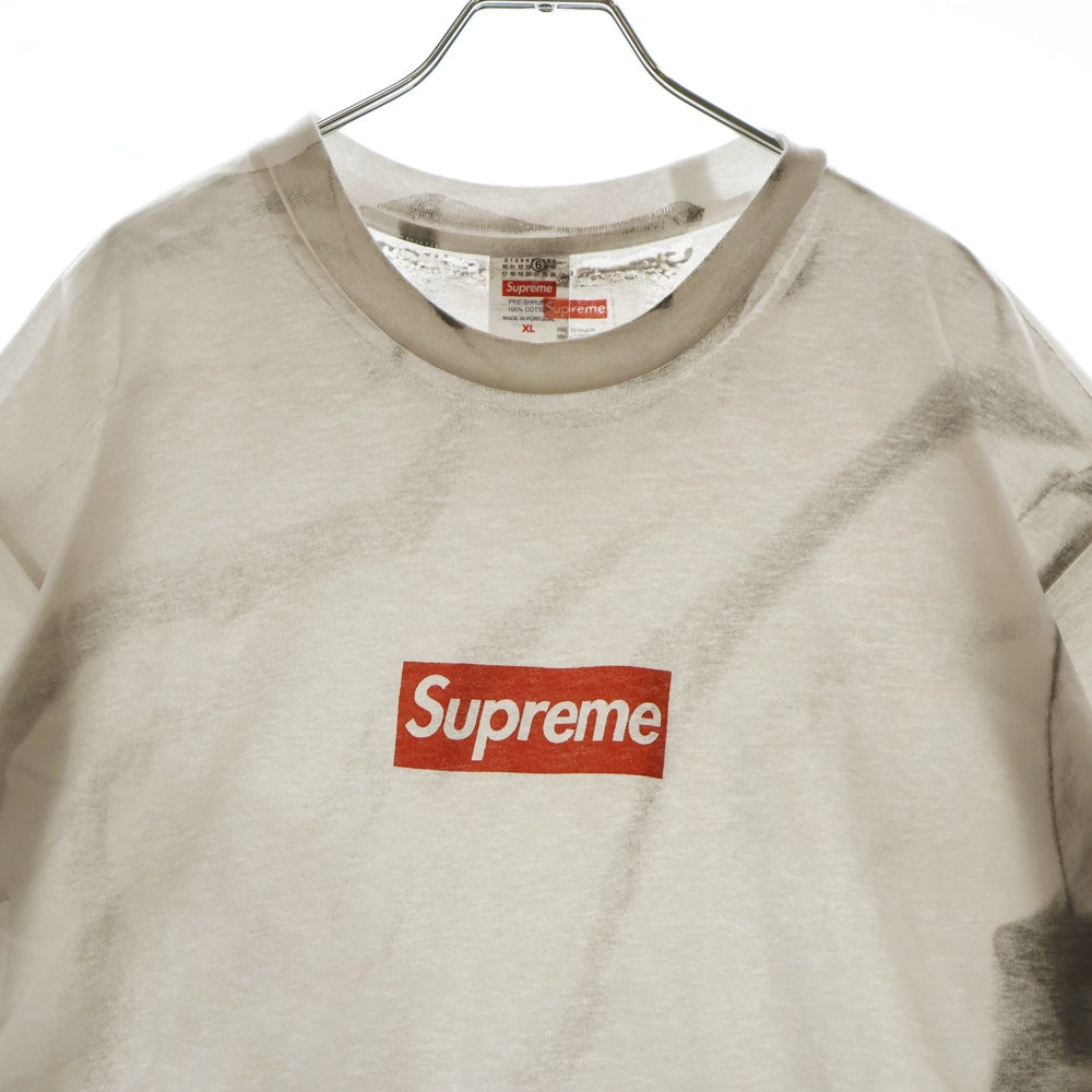 SUPREME(シュプリーム) 24SS ×MM6 Maison Margiela Box Logo Tee エムエムシックスメゾンマルジェラ ボックスロゴプリント半袖Tシャツ カットソー ホワイト