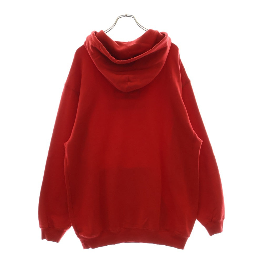 BALENCIAGA(バレンシアガ) 19AW BBロゴプリント プルオーバーパーカー レッド 578138 TEV19