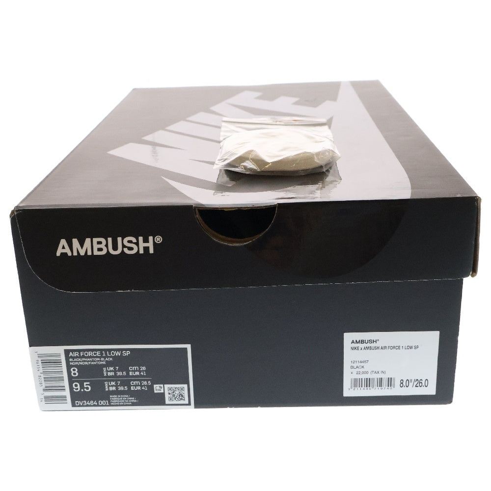 NIKE(ナイキ) ×AMBUSH AIR FORCE 1 LOW SP アンブッシュ エアフォース1 ローカットスニーカー ブラック US8/26cm DV3464-001