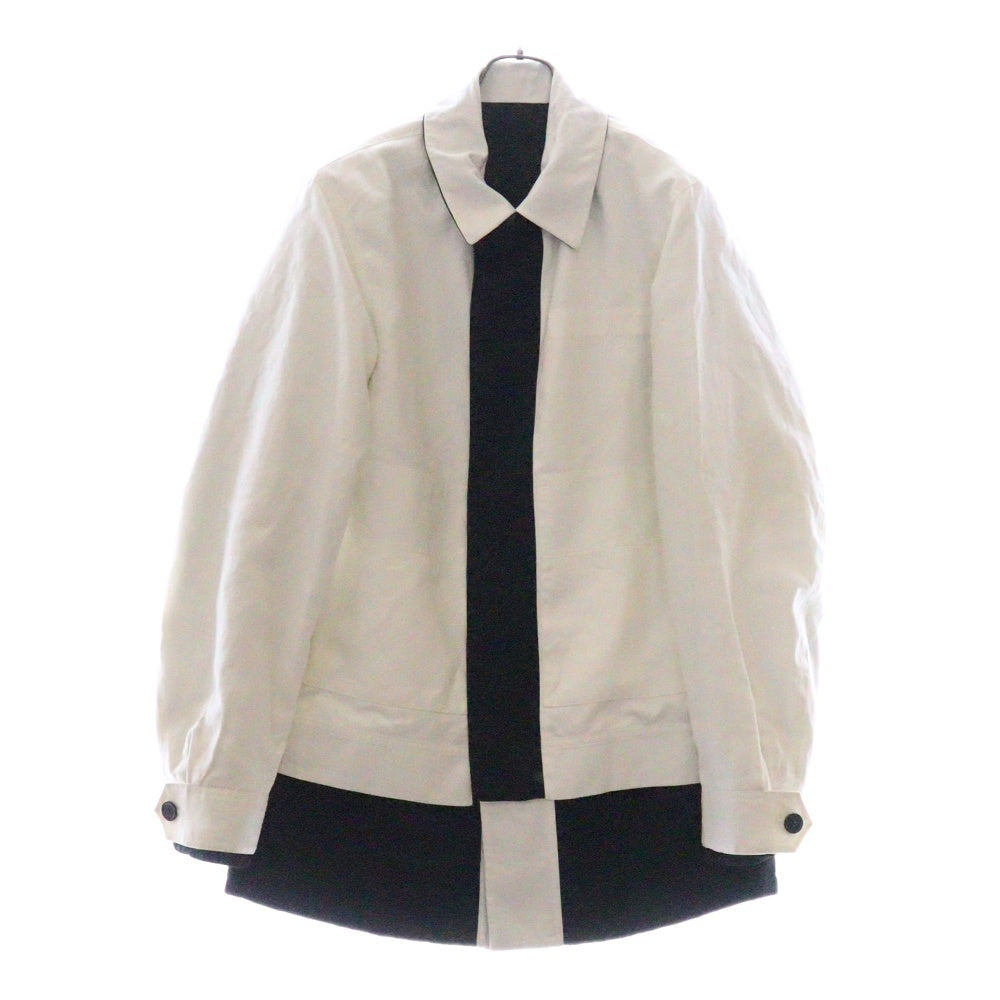 BURBERRY(バーバリー) Kaban Reversible Striped Technical Linen Field Jacket リバーシブル テクニカル リネン フィールド ジャケット ブラック 4559093