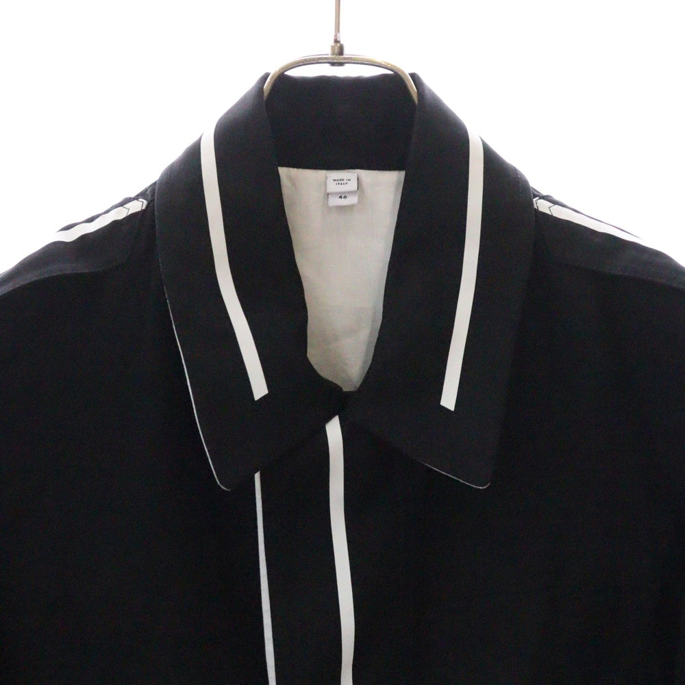 BURBERRY(バーバリー) Kaban Reversible Striped Technical Linen Field Jacket リバーシブル テクニカル リネン フィールド ジャケット ブラック 4559093