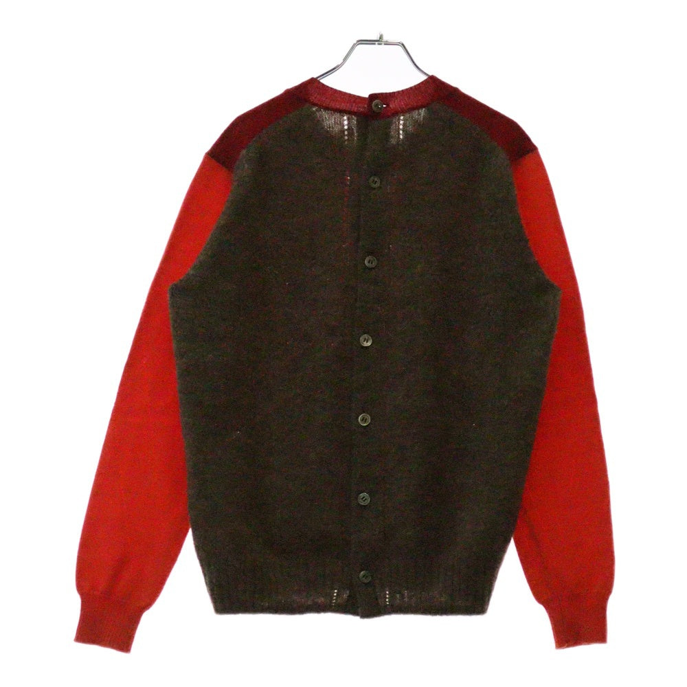 TAO COMME des GARCONS(タオコムデギャルソン) 23AW ウール切替 背面ボタン セーター レッド/ブラウン レディース TL-N001