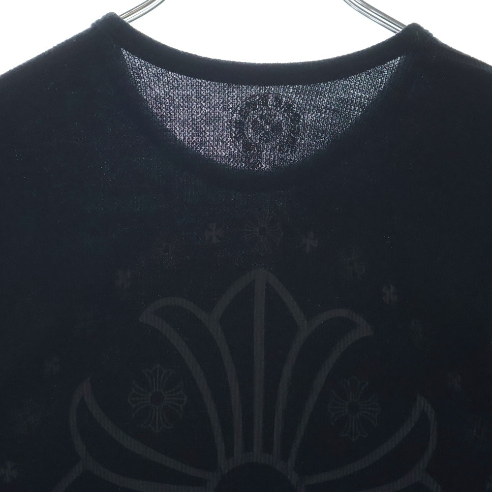CHROME HEARTS(クロムハーツ) CHプラスプリント サーマル 長袖Tシャツ ロングスリーブカットソー ブラック