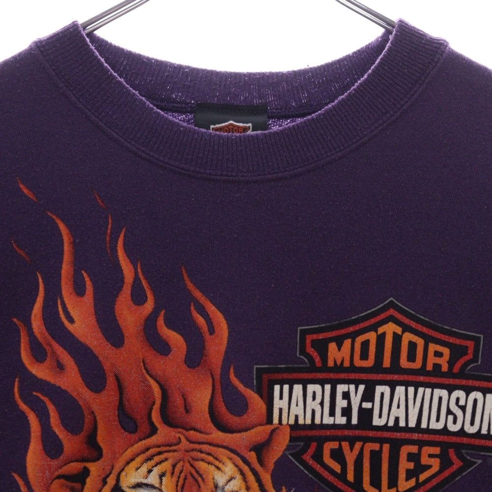 VINTAGE(ヴィンテージ) 90s HARLEY DAVIDSON ハーレーダヴィッドソン クルーネック 長袖スウェット パープル