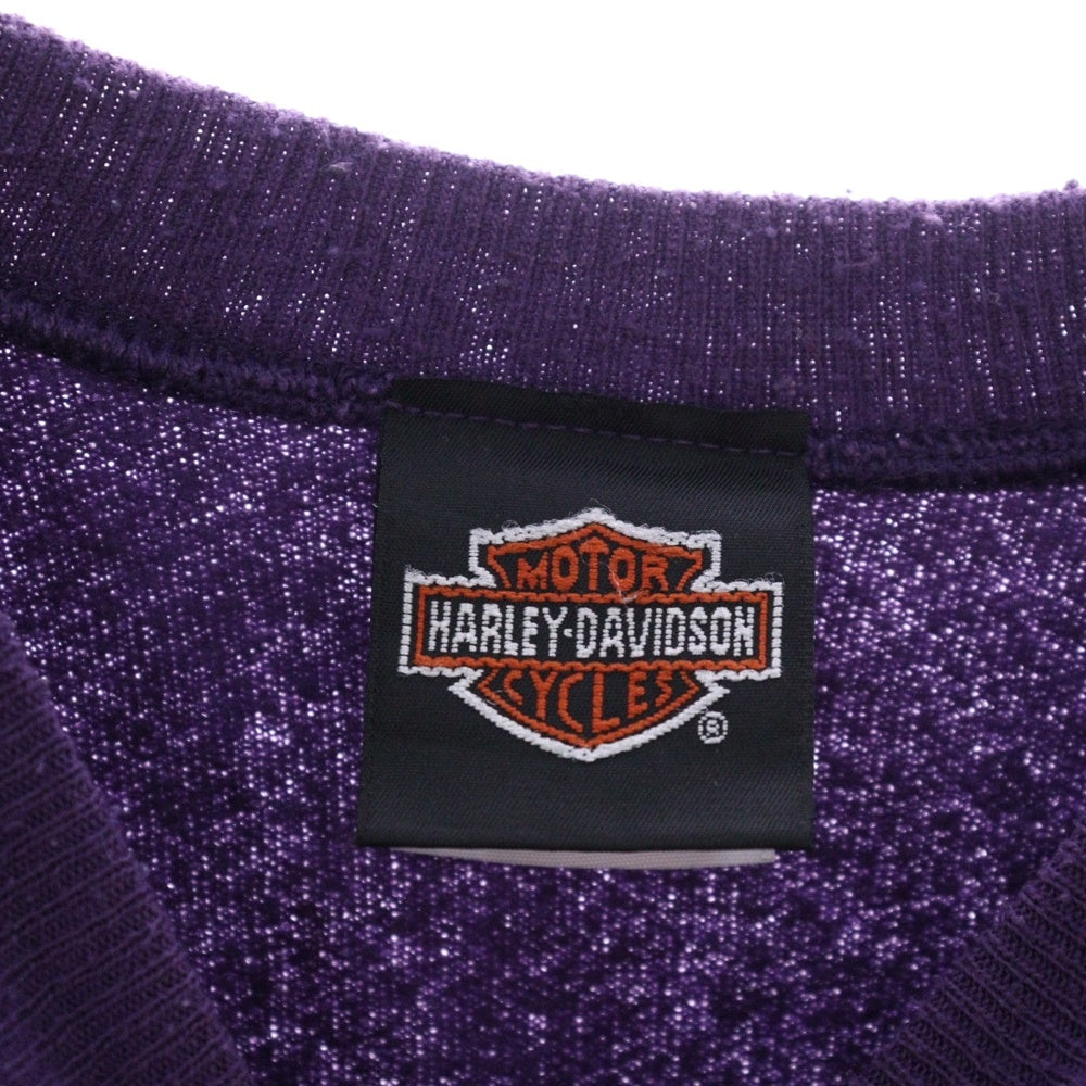 VINTAGE(ヴィンテージ) 90s HARLEY DAVIDSON ハーレーダヴィッドソン クルーネック 長袖スウェット パープル