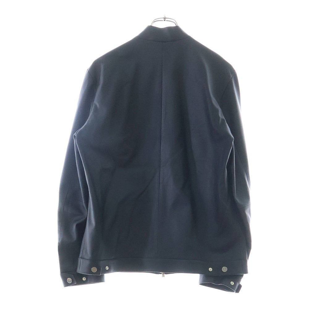 ESTNATION(エストネーション) CALIBRO12 ラムレザー シングル ライダースジャケット ネイビー 212EST-BL01