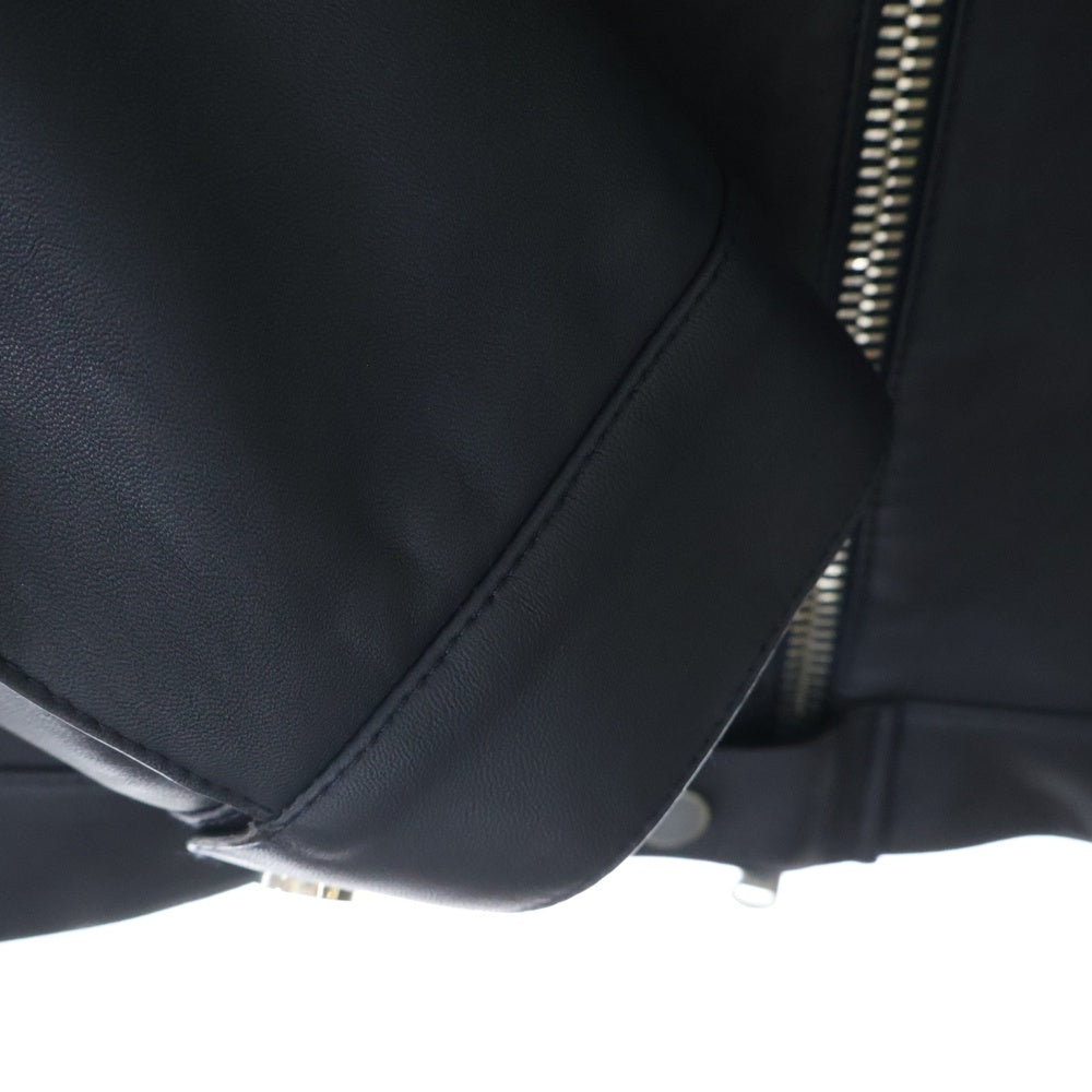 ESTNATION(エストネーション) CALIBRO12 ラムレザー シングル ライダースジャケット ネイビー 212EST-BL01