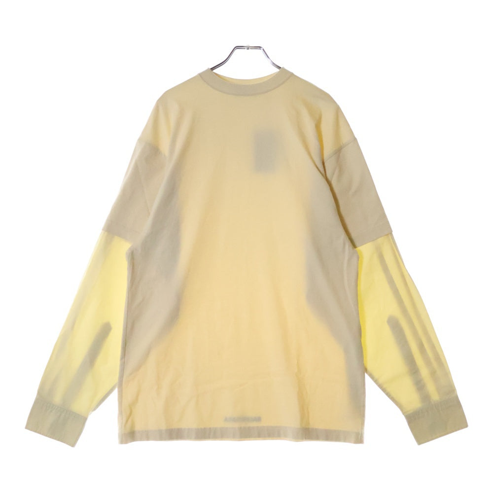 BALENCIAGA(バレンシアガ) バッグロゴ シャツ長袖カットソー Tシャツ ベージュ 698631 TLVF3