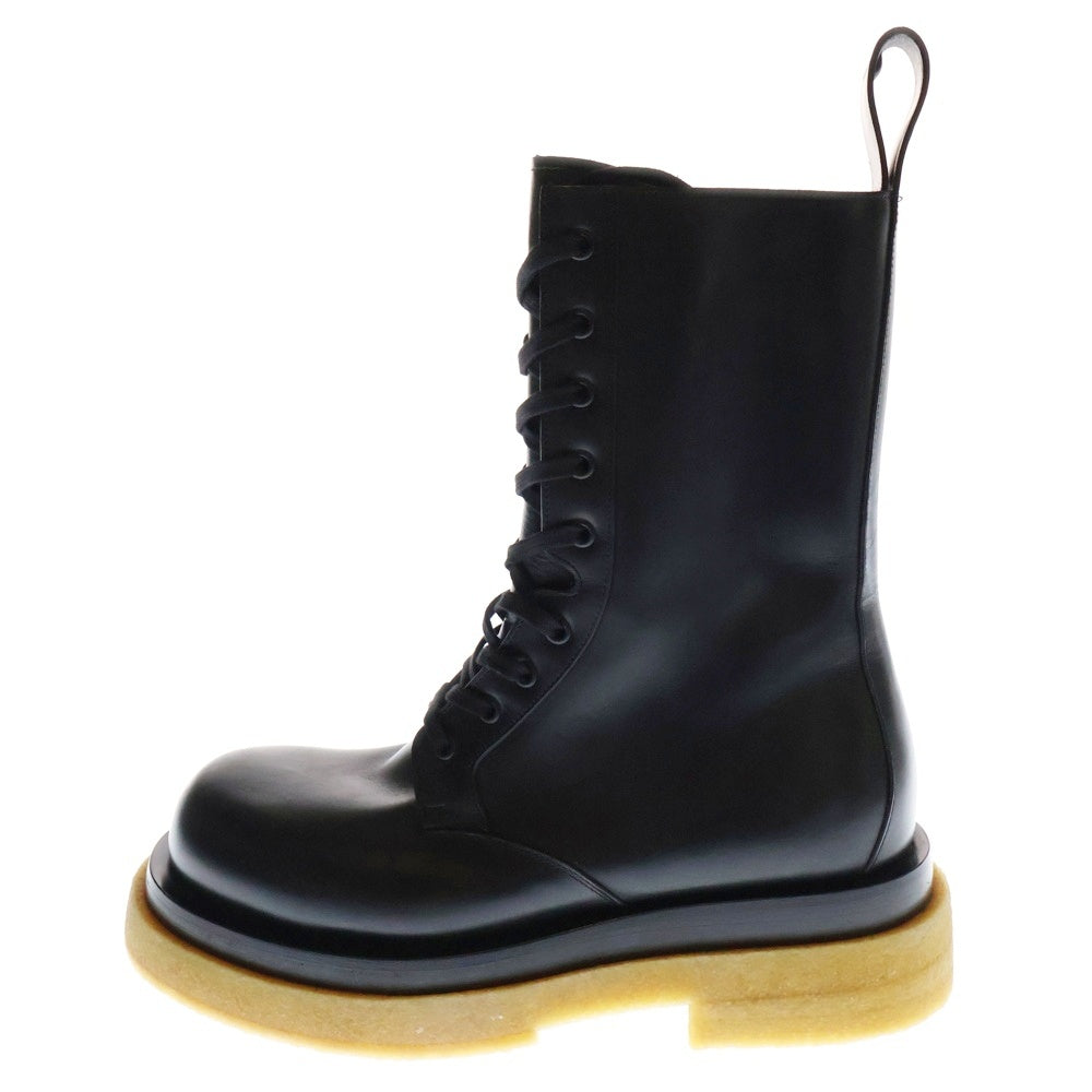 BOTTEGA VENETA(ボッテガヴェネタ) MILITARY CALF ミリタリー カーフレザー レースアップ ブーツ ブラック 667093 VBFS50 1000