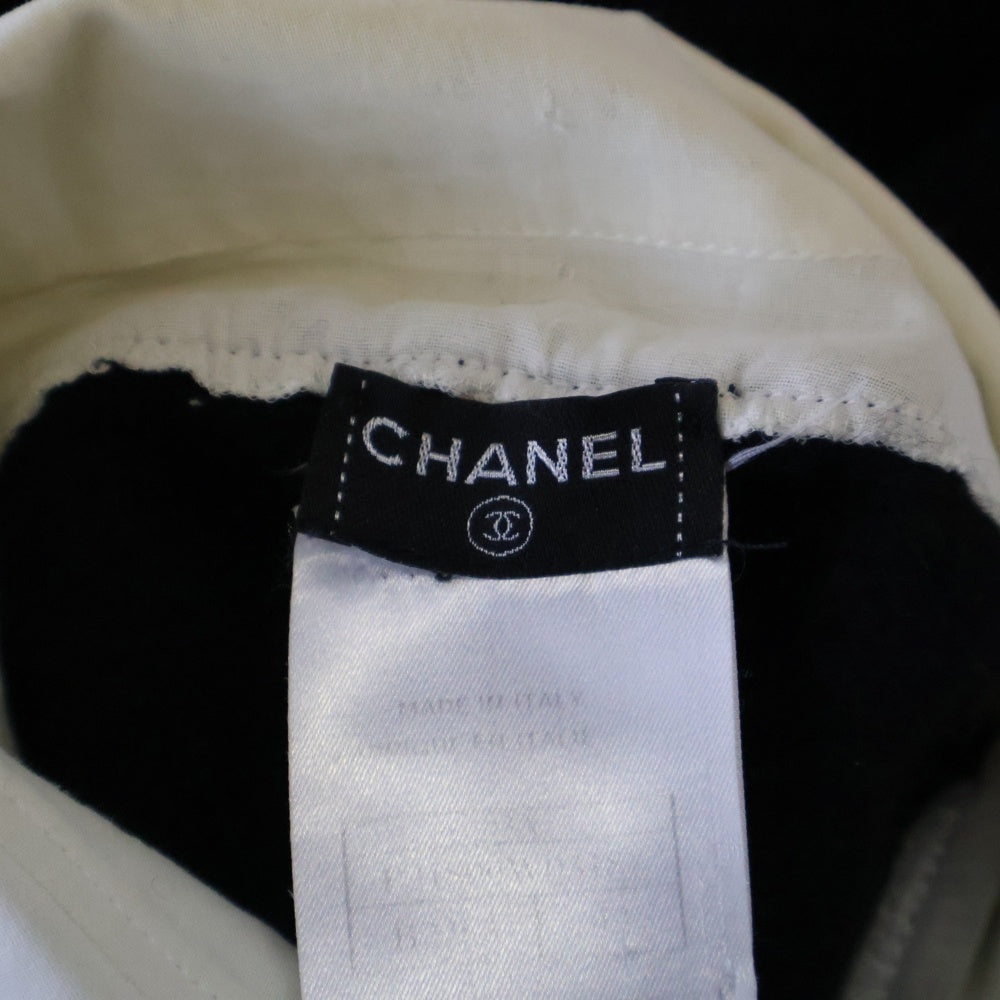 CHANEL(シャネル) 襟付き レイヤードカシミヤセーター レディース ブラック/ホワイト P21809W03187