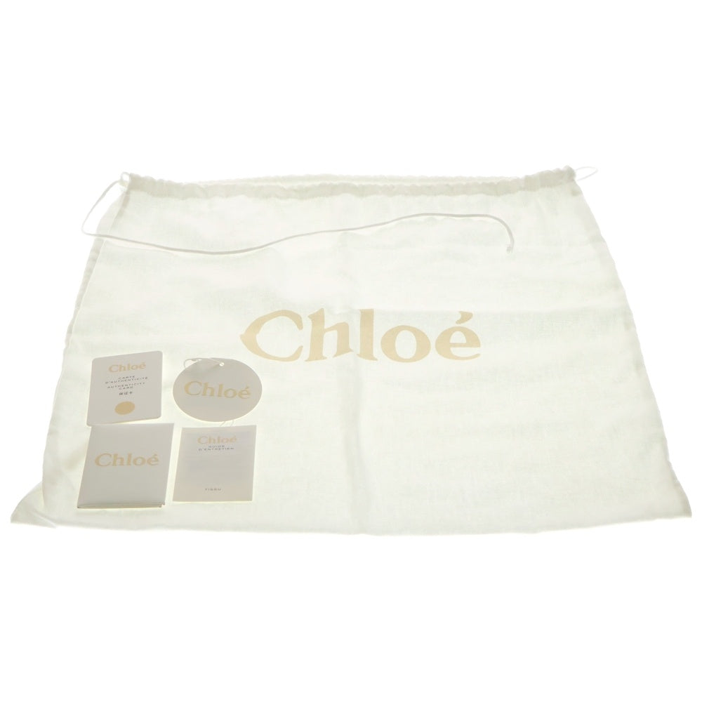 Chloe(クロエ) WOODY MIDIUM ウッディ ミディアム リネンキャンバス レザー トートバッグ レディース ベージュ