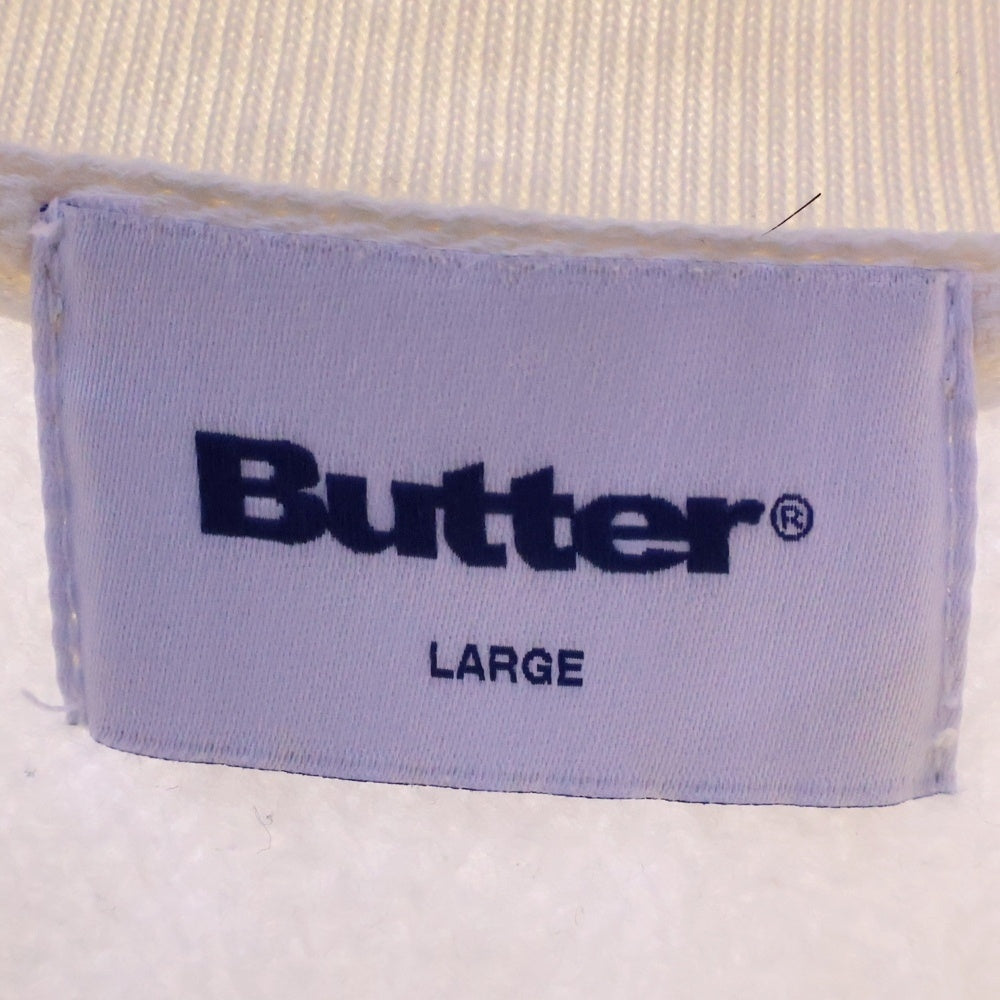 Butter Goods(バターグッズ) 花柄 フロントプリント クルーネックスウェットトレーナー ホワイト