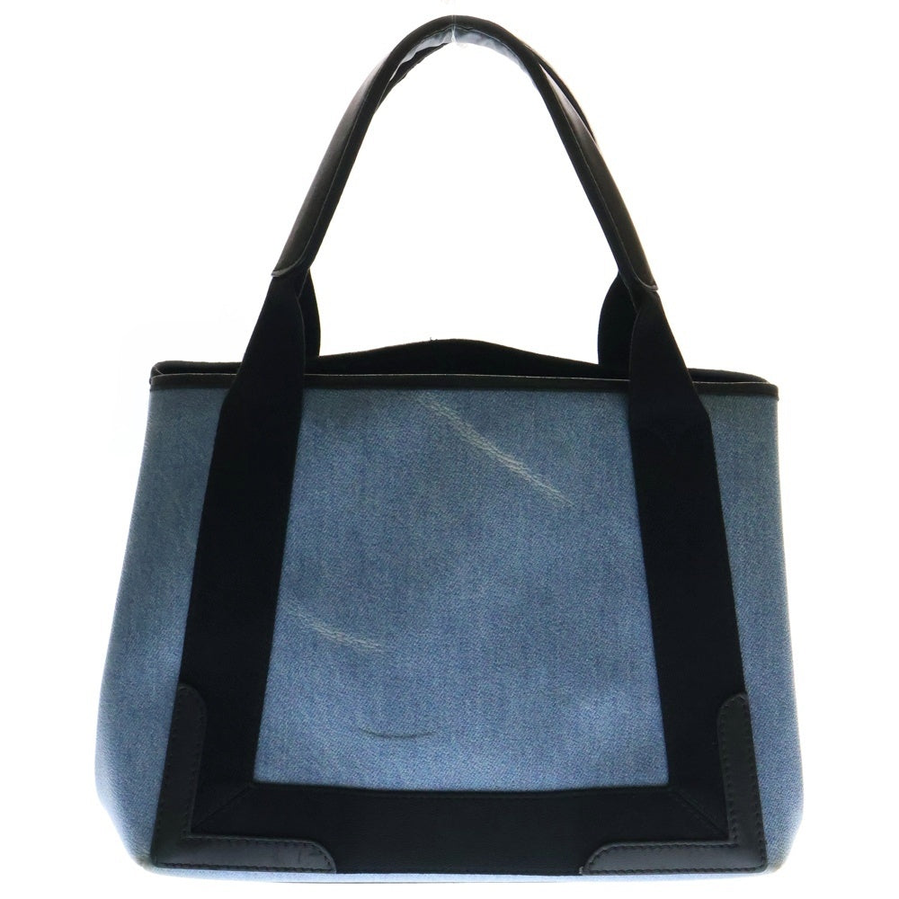 BALENCIAGA(バレンシアガ) ネイビーカバス コーティングキャンバス ポーチ付きトートバッグ インディゴ/ブラック 339933