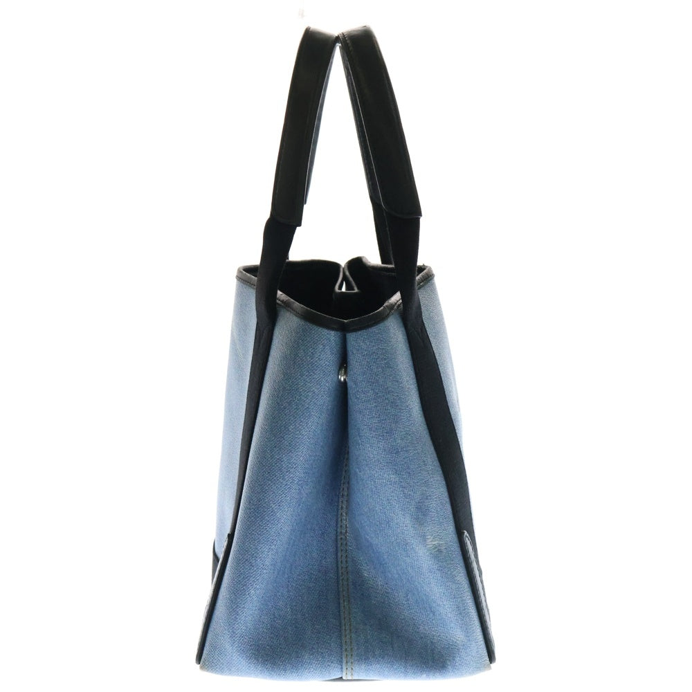 BALENCIAGA(バレンシアガ) ネイビーカバス コーティングキャンバス ポーチ付きトートバッグ インディゴ/ブラック 339933