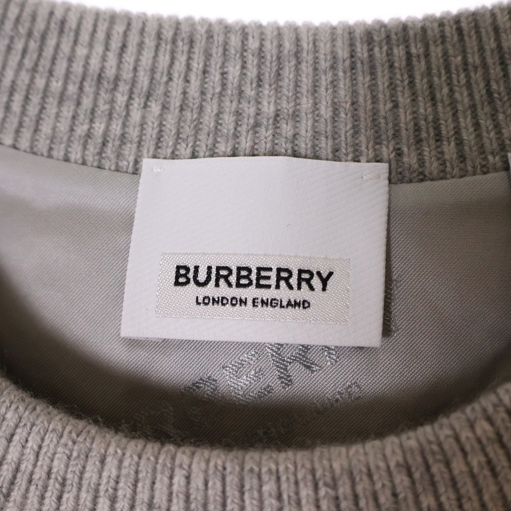 BURBERRY(バーバリー) フラワークリスタル装飾 レディース クルーネック ニット グレー 8063548 73B