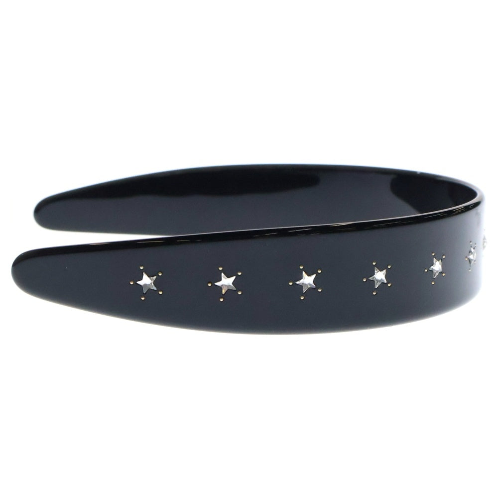 GUCCI(グッチ) Gロゴ クリスタル インターロッキング ヘアバンド ブラック レディース 628716