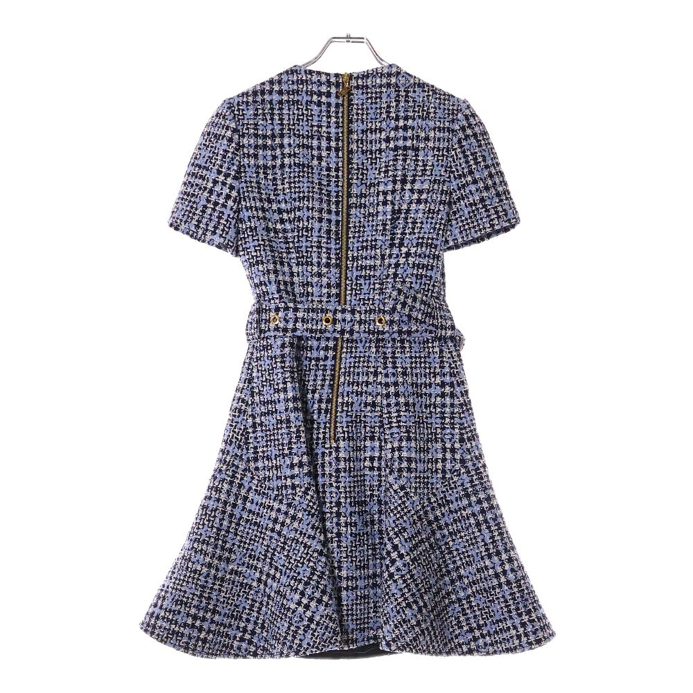 LOUIS VUITTON(ルイヴィトン) 22SS モノグラム ツイードス ケータードレス レディース ブルー RW221W JM8 FMDR29
