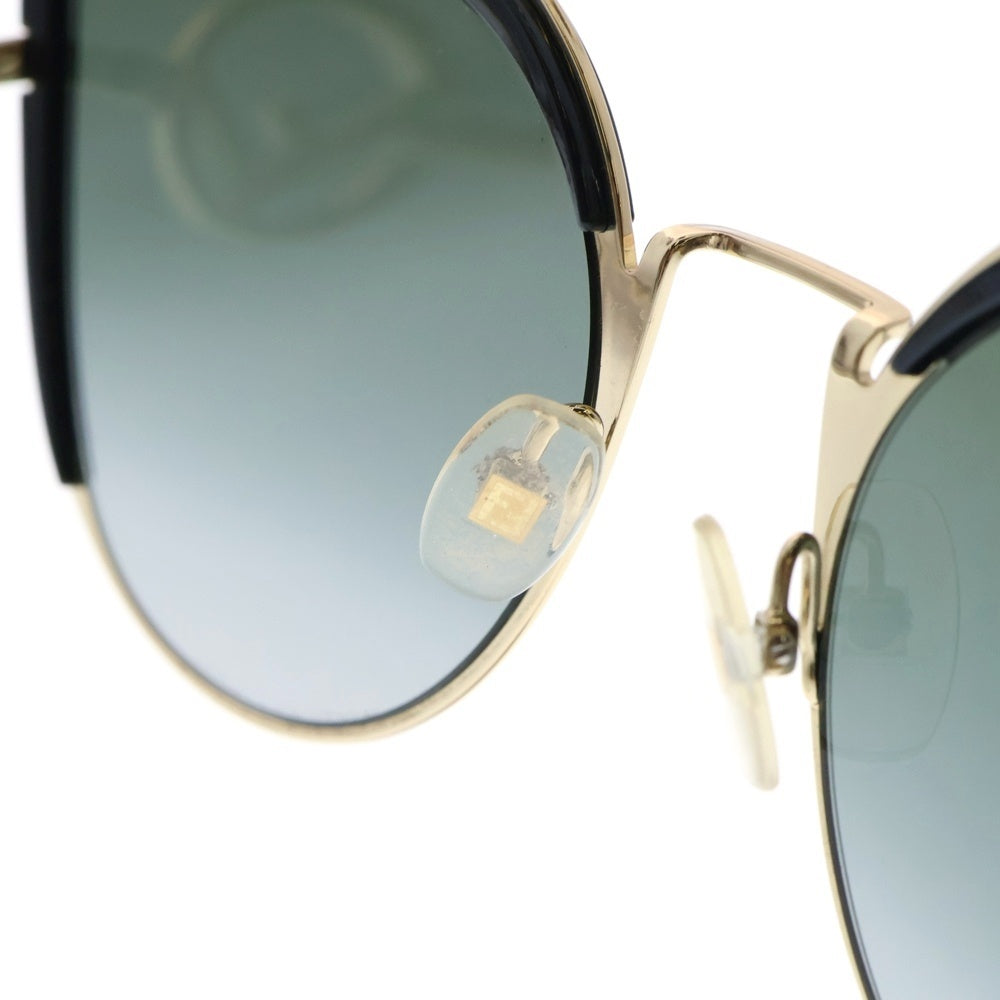 FENDI(フェンディ) サイドFロゴ メタルフレーム レディース サングラス ゴールド/ブラック FF 0290/S