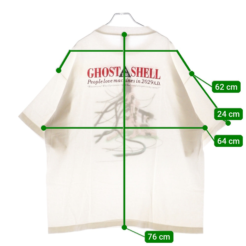 SAINT MICHAEL(セントマイケル) 24AW GITS GS_SS TEE 攻殻機動隊 ゴーストイン ザシェルプリント半袖Tシャツ ホワイト SM-YS1-0000-C32