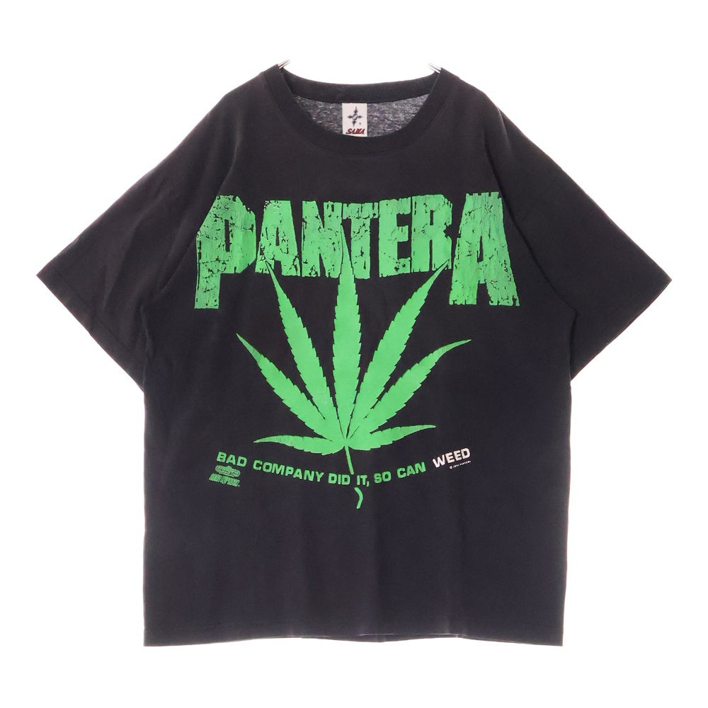 VINTAGE(ヴィンテージ) 90s PANTERA SMOKE WEED TOUR パンテラ スモークウィードツアー 半袖Tシャツ クルーネックカットソー ブラック