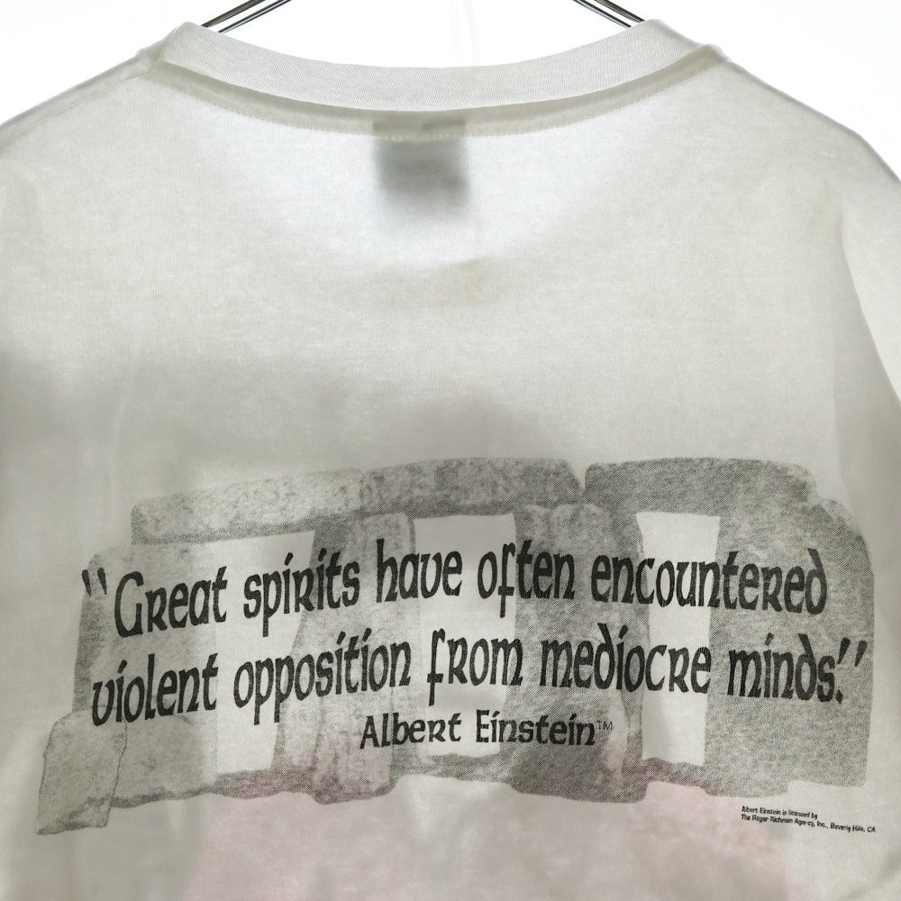 VINTAGE(ヴィンテージ) 90s Albert Einstein アインシュタイン 半袖Tシャツ クルーネックカットソー ホワイト