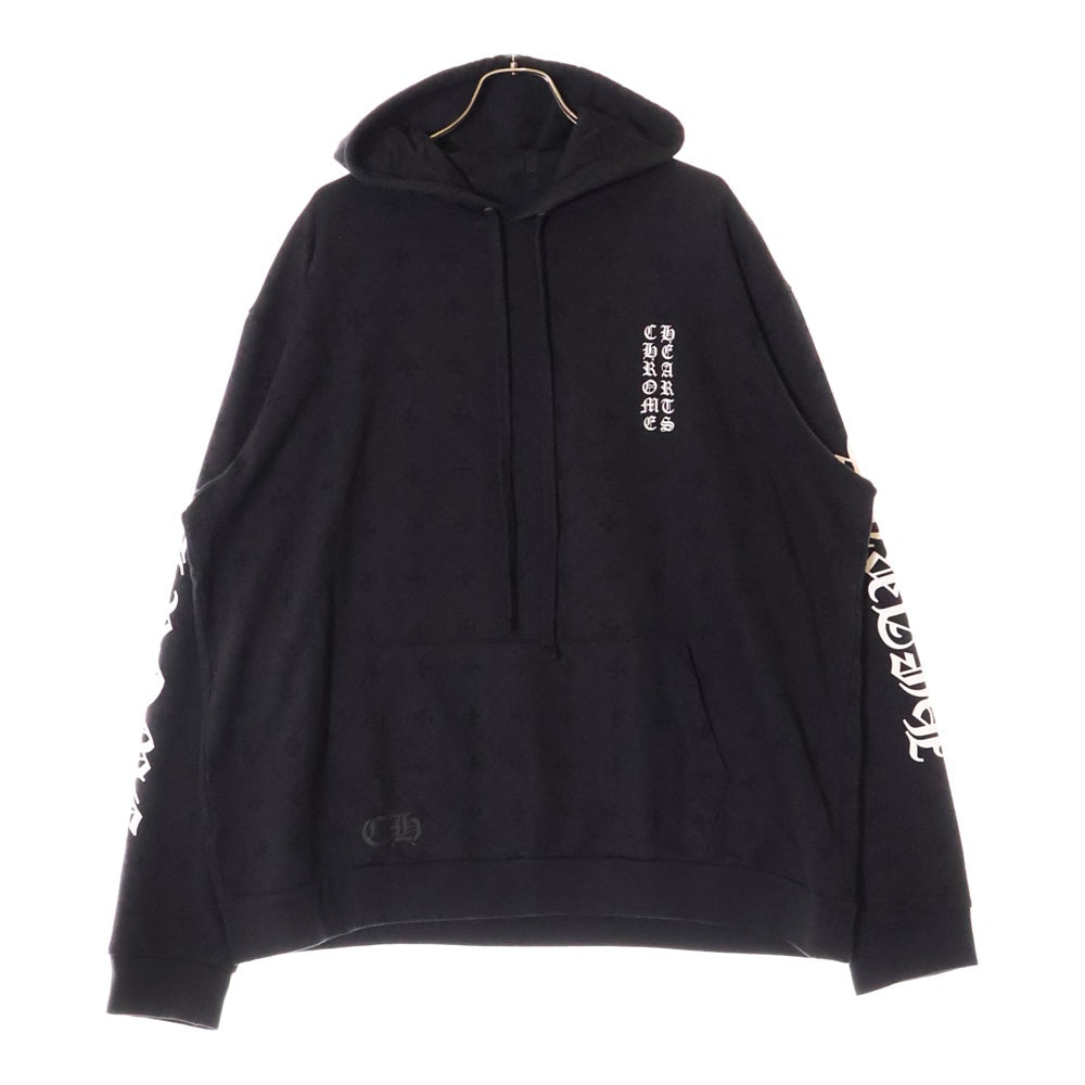 CHROME HEARTS(クロムハーツ) SWTSHRT PLVR CHプラス総柄プルオーバーパーカーブラック