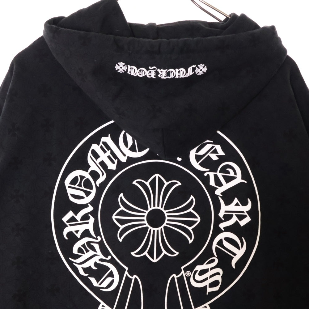 CHROME HEARTS(クロムハーツ) SWTSHRT PLVR CHプラス総柄プルオーバーパーカーブラック