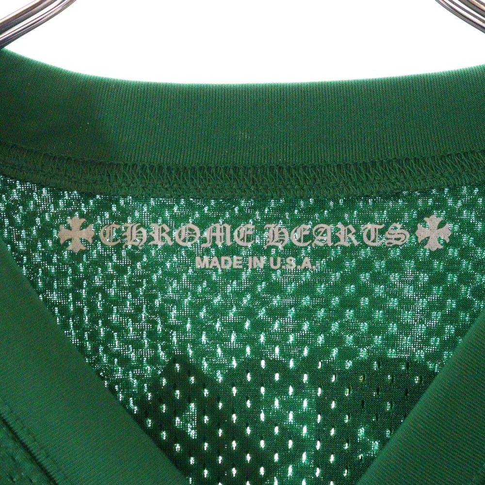 CHROME HEARTS(クロムハーツ) MESH WARM UP JERSEY CHプリントメッシュ長袖Tシャツカットソー グリーン