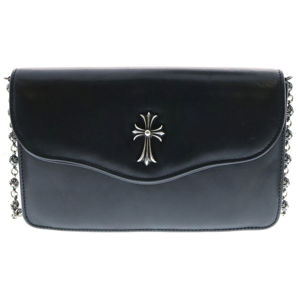 CHROME HEARTS(クロムハーツ) CH CRS SML CRS BALL BAG スモールCHクロス装飾 クロスボール付 ハンドバッグ ブラック