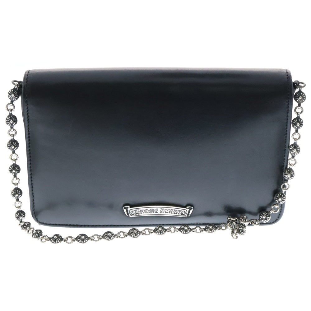 CHROME HEARTS(クロムハーツ) CH CRS SML CRS BALL BAG スモールCHクロス装飾 クロスボール付 ハンドバッグ ブラック